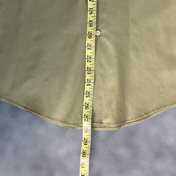 EUC Arrow Olive Green, Long Sleeve, Fitted, Wrinkle-Free Dress Shirt, Small - Picture 9 of 9